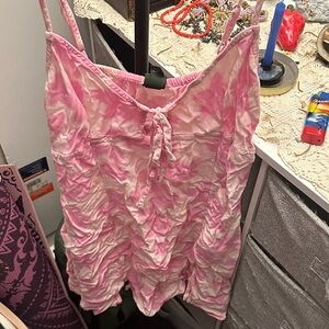 Wild Fable Pink Tie-Dye Tank Top